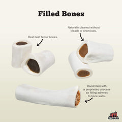 Redbarn Filled Dog Bones package highlights grain-free, rawhide-free chew option for dogs