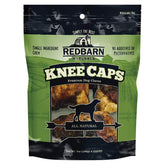 Redbarn Knee Caps 4-pack packaging shows a durable chew to keep dogs busy.