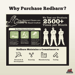 Redbarn Knee Caps product shot features a four-pack for daily chewing routines.