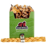 Redbarn Recbarn Natural 12 Beef Collagen Braids pack shot highlights a long-lasting dog chew.