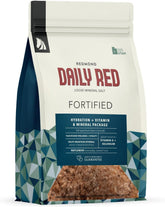 REDMOND Daily Red bottle illustrates a complete mineral blend for daily horse nutrition.