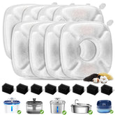 Redoso 8-pack filters for Veken 95oz Bellflower fountain - cleaner drinking water for pets.