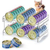 REFLYING cat can organizer front view in clear acrylic for quick 36-can access