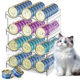 REFLYING cat food can organizer front view shows four layers for organized pantry storage