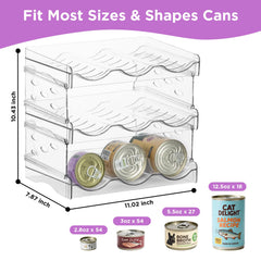 REFLYING cat food can organizer stackable shelf use saves space