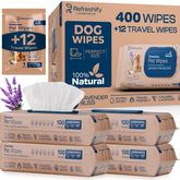 REFRESHIFY dog wipes pack-400 for quick muddy-walk cleanup