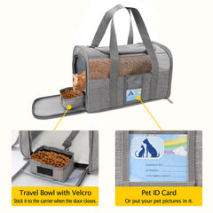 Refrze cat carrier soft tote durable oxford fabric for long-lasting use