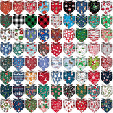 Reginary 72-pack Christmas dog bandanas package for quick holiday styling and gifting ideas