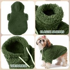 Reginary winter dog sweater plush fabric closeup, soft texture and warmth.