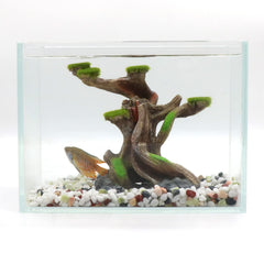 relaqqc artificial moss flocked detail enhances realistic texture and color in aquarium decor