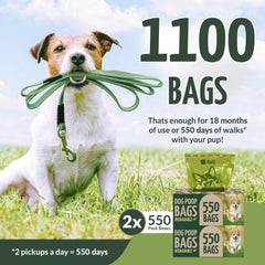 Reli Biodegradable Dog Poop Bags two large rolls for quick replacements.