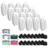 Rellaty 32pcs filters and sponges pack for clean, fresh-tasting cat water.