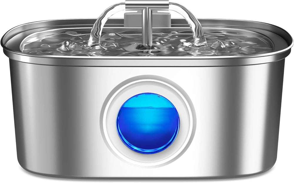 Rellaty cat water fountain with water level window for easy hydration monitoring