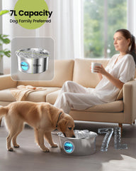 Rellaty dog fountain dual spout promotes simultaneous drinking for households with multiple pets
