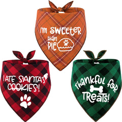 Remifa Thanksgiving dog bandana, front view, festive print for holiday flair