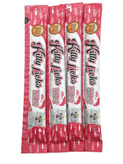 Rena's Recipe Kitty Licks Tuna Barrel topping on kibble to boost meals.