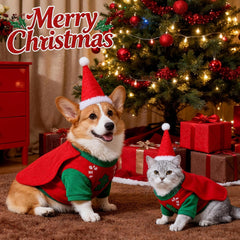 RENEWREVITAL Santa hat design on dog outfit suits festive-themed events and parties.