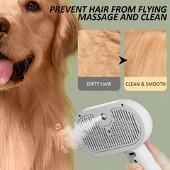 ReNu Dog Brush self-cleaning feature removes hair debris with one touch