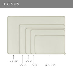 Reopet high-raised edges pet mat protects floors from spills during meals