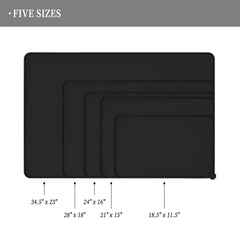 Reopet pet feeding mat high-raised-edges enclose liquids to protect floors.