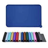 Reopet waterproof feeding mat with raised edges keeps spills contained.