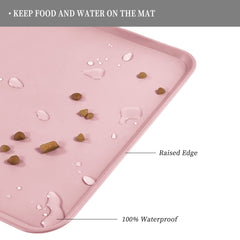 Reopet 24x16 mat in-use supporting larger bowls