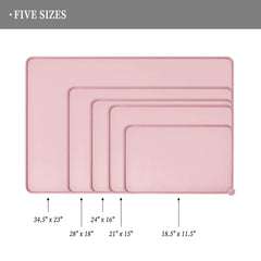 Reopet anti-slip top view demonstrates stable bowls on the mat