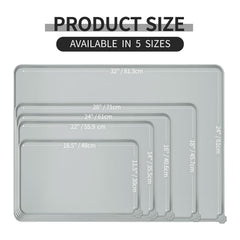 Reopet Waterproof Pet Feeding Mat with high raised edges contains spills and protects floors.