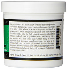 Rep-Cal 52298 powder dusted onto reptile meals for easy supplementation.