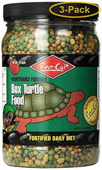 Rep-Cal Box Turtle Food 12 oz 3-pack bag supports balanced nutrition for box turtles.