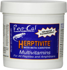 Rep-Cal Herptivite polvo para reptiles y anfibios, apoyo nutricional diario.