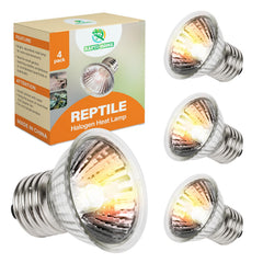 REPTI HOME 50W heat lamp casts warm basking glow for reptiles, supporting daytime activity.