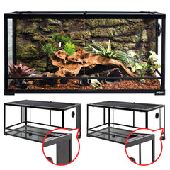 REPTI ZOO 50 gallon terrarium front view for spacious reptile habitat