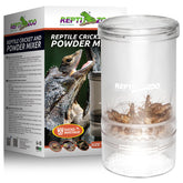 REPTI ZOO cricket powder mixer top view shows clear visibility for precise dosing