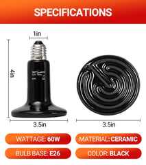 REPTI ZOO E26-base compatible heat emitter ready for terrarium setups.