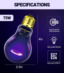 REPTI ZOO E26/E27 compatible night heater for easy fixture integration