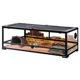 REPTI ZOO full glass 35 gallon tank front view for easy pet observation.