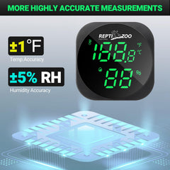 REPTI ZOO LED display close-up showing easy night visibility for nocturnal checks.