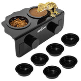 REPTI ZOO Magnetic Gecko Feeding Ledge assembled for secure mounting and easy feeding