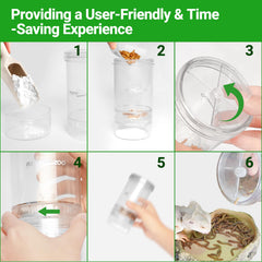 REPTI ZOO mixer outlet adjustment allows flexible dispensing of calcium powder