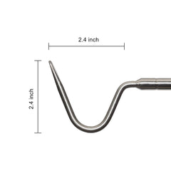 REPTI ZOO stainless steel snake hook provides durable control during non-venomous captures.