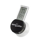 REPTI ZOO terrarium thermometer front LCD reads temp and humidity at a glance.