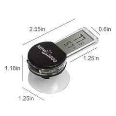 REPTI ZOO thermometer-hygrometer suction-cup mounting on glass for flexible placement
