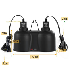 REPTI ZOO top vents heat-dissipation design keeps bulbs cooler for safe extended use