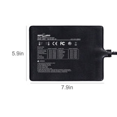 REPTI ZOO thermostat control display shows precise temps for safe terrarium heating