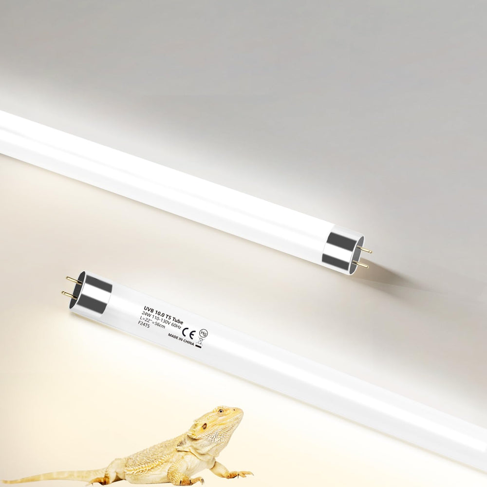 REPTIDLDB 2-pack T5 UVB bulbs deliver steady UVB for reptile vitality.
