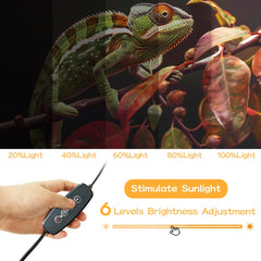 REPTIDLDB UVB light energy-efficient design with low heat output for safe reptile housing