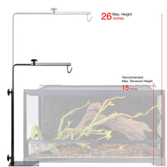 ReptiKing adjustable lamp stand pole lets you fine-tune height for precise basking.