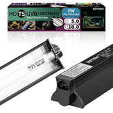 Reptispa T5 HO UVB kit overview demonstrates compact, all-in-one lighting for healthier reptile environments.
