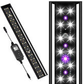 REPTITRIP 16-inch LED UVB light mounted on a reptile enclosure for reliable daytime lighting